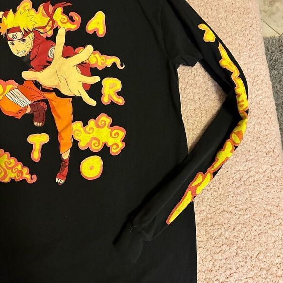 Naruto ripple junction medium long sleeve black top - Picture 2 of 5